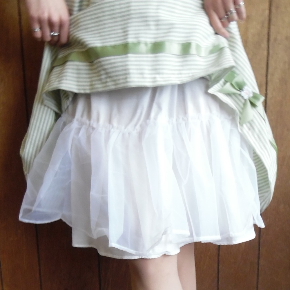 Green Striped Spring Dress - Picture 4 of 8